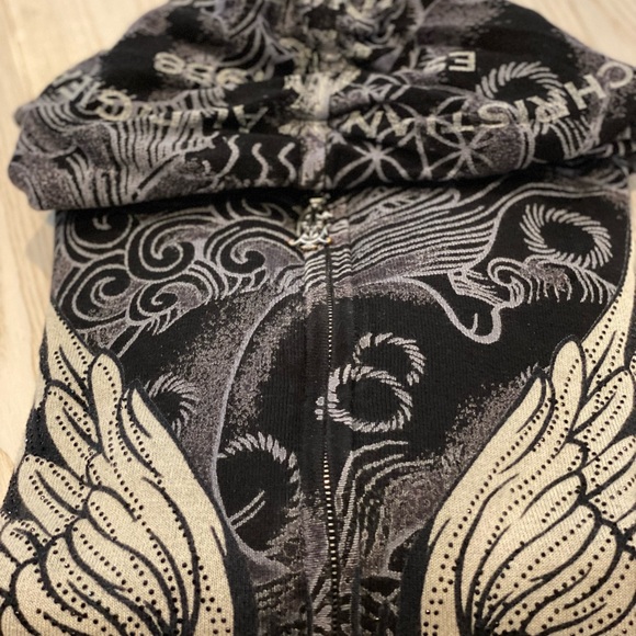 Christian Audigier Men’s Rhinestone Zipper-hooded - Picture 11 of 12